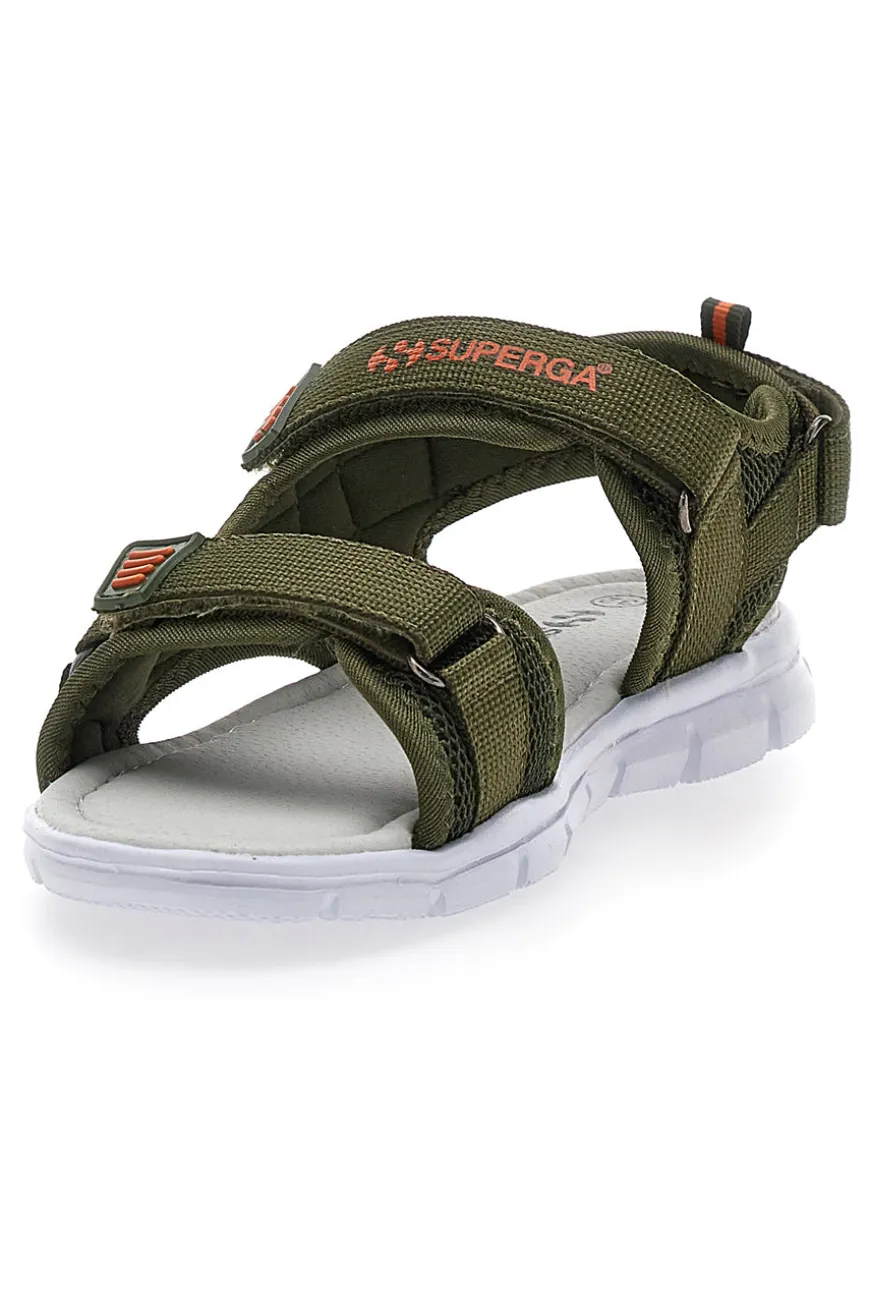 Sandali Verde Militare con Fasce Regolabili con Velcro Superga 83478