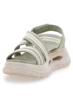 Sandali verdi con fasce elastiche Ploadi 35310