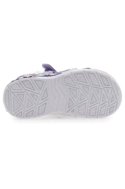 Sandali Viola Con Luci e Strappi in Velcro Frozen D11955M