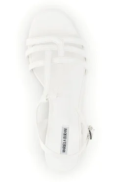 Sandalo bianco con tacco basso Burani 519431346