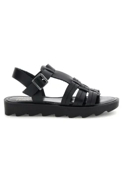 Sandalo nero in pelle con cinturino Pittarello Must Have 11936