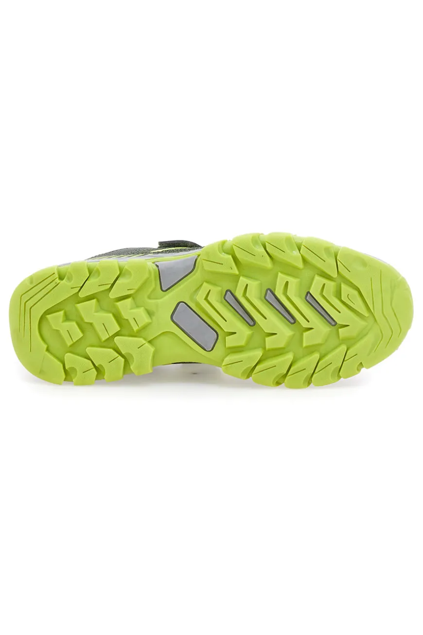 Scarpa da ginnastica da ragazzo grigia e verde fluo con strappo Australian Spin