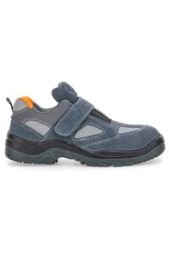 Scarpe antinfortunistiche grigie S1P SR in pelle Blu energy BS120