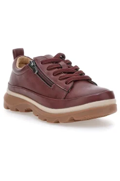Scarpe basse bordeaux con zip laterale e suola carrarmato Altemberg 9