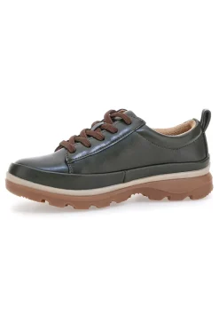 Scarpe basse verde scuro con zip laterale e suola carrarmato Altemberg 9