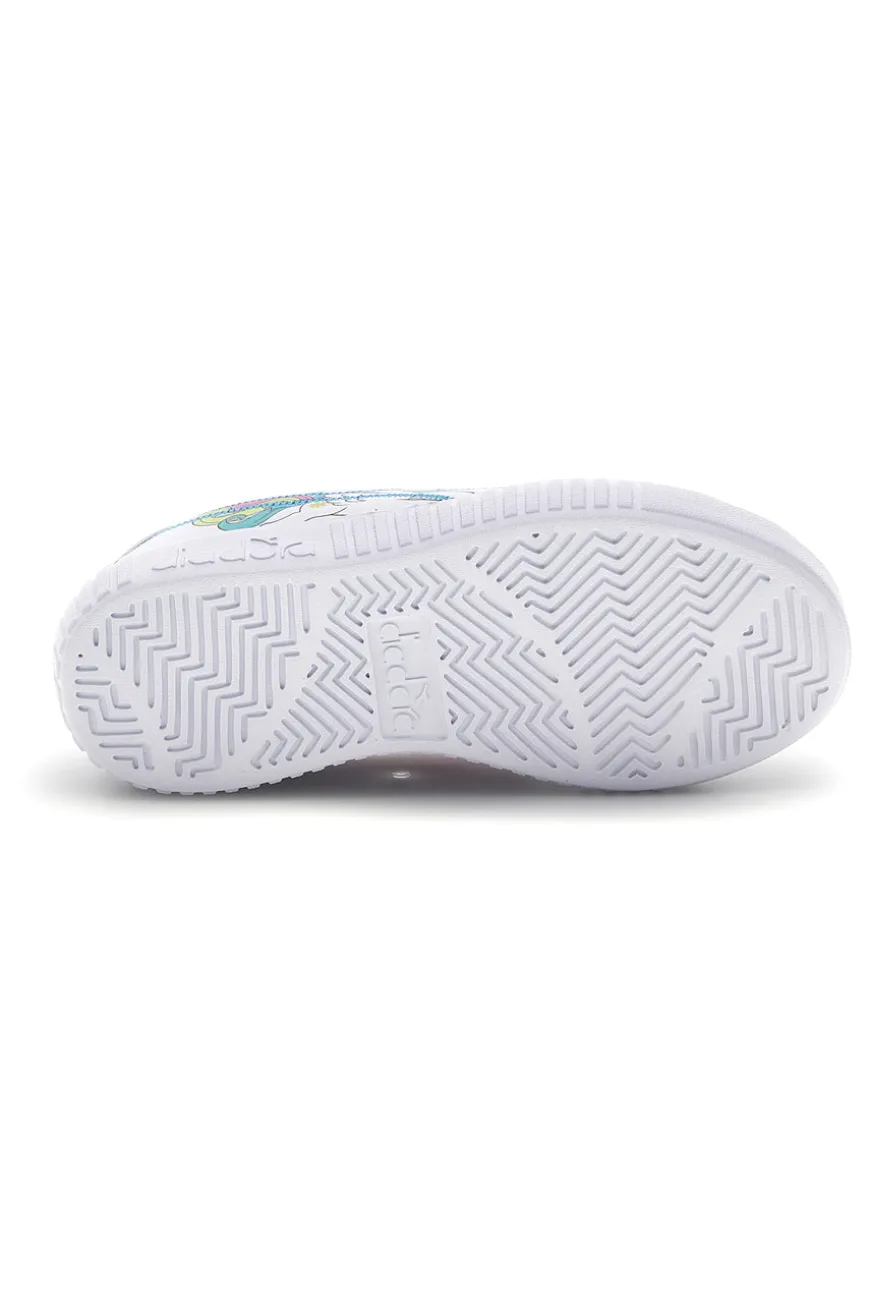 Scarpe bianche con lacci e stampa multicolore Diadora Game Step Starshine PS