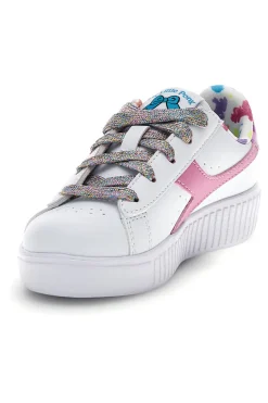 Scarpe bianche con lacci e stampa multicolore Diadora Game Step Starshine PS