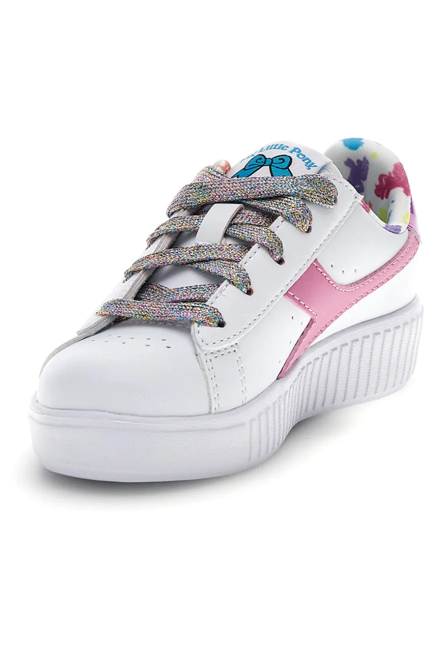Scarpe bianche con lacci e stampa multicolore Diadora Game Step Starshine PS
