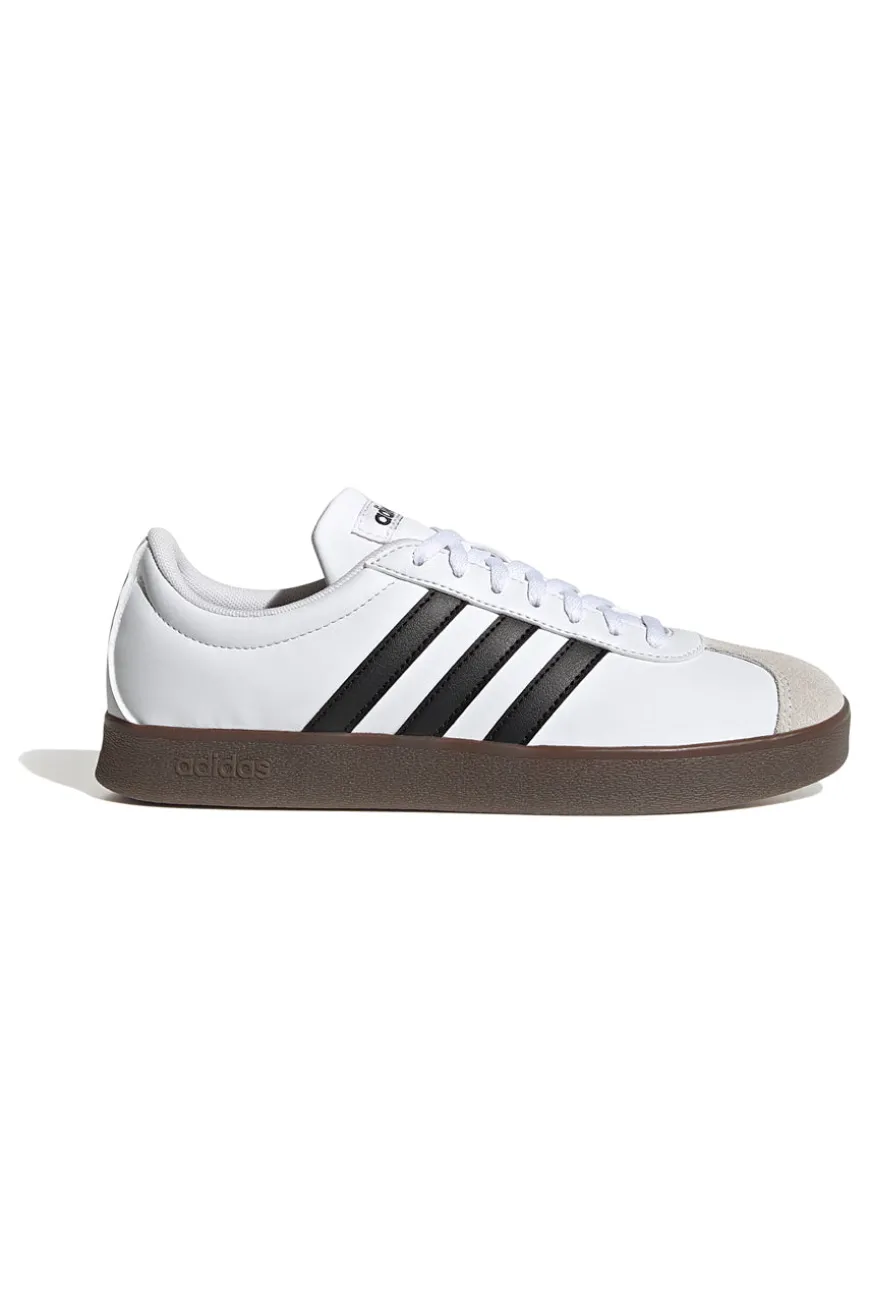 Scarpe bianche con strisce nere punta rinforzata Adidas VL Court Base