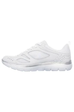 Scarpe bianche leggere con inserti argento Skechers SUMMITS SUITED