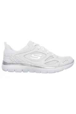 Scarpe bianche leggere con inserti argento Skechers SUMMITS SUITED