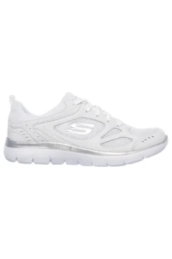 Scarpe bianche leggere con inserti argento Skechers SUMMITS SUITED