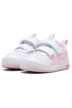 Scarpe bianche rosa con chiusura a strappo Puma Multiflex 2 Hearty V Inf