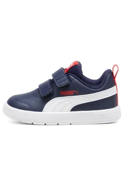 Scarpe blu bianche con chiusura a strappo Puma Courtflex V3 V Inf