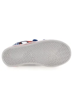 Scarpe blu in tessuto con luci e strappi Spiderman R1310638T