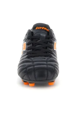 Scarpe calcio nere con tacchetti arancioni Lotto STADIO 705 FG JR