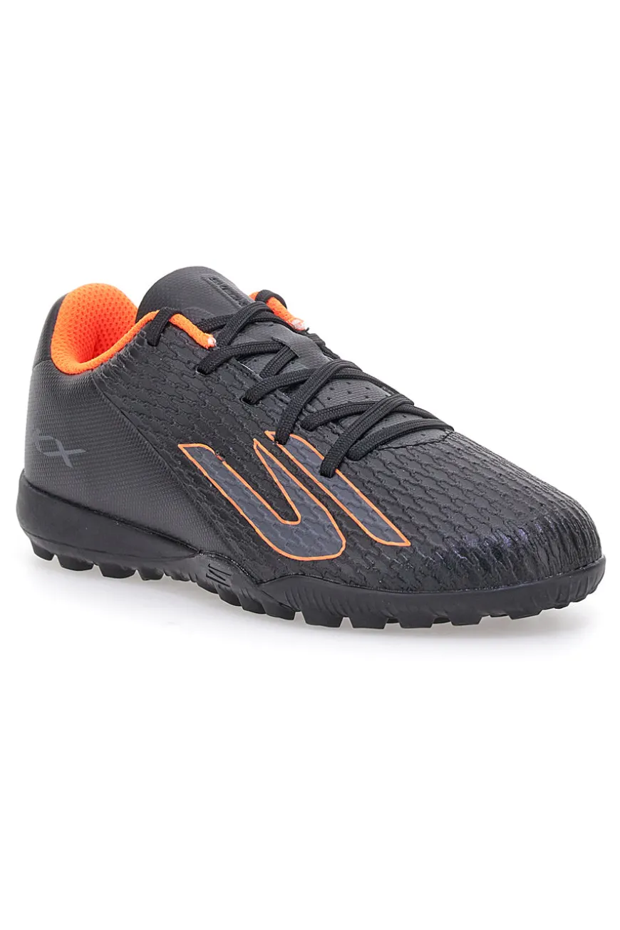 Scarpe calcio nero arancio con suola turf Skechers Jr Youth TF