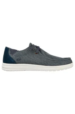 Scarpe casual blu slip on con memory foam Skechers Melson Raymon