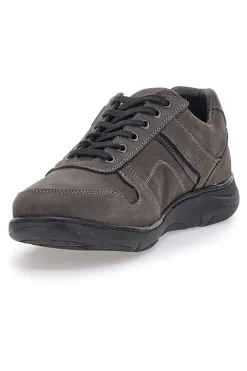 Scarpe casual grigie in vera pelle con zip laterale Pittarello Eco 25299008