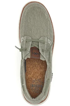 Scarpe da barca color cemento in tessuto Max dillan MXM618F08