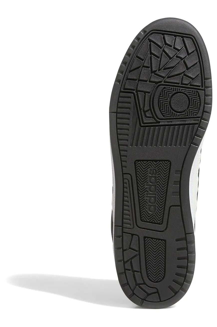 Scarpe da Basket bianche e nere con inserti in pelle Adidas Rapid Court Low