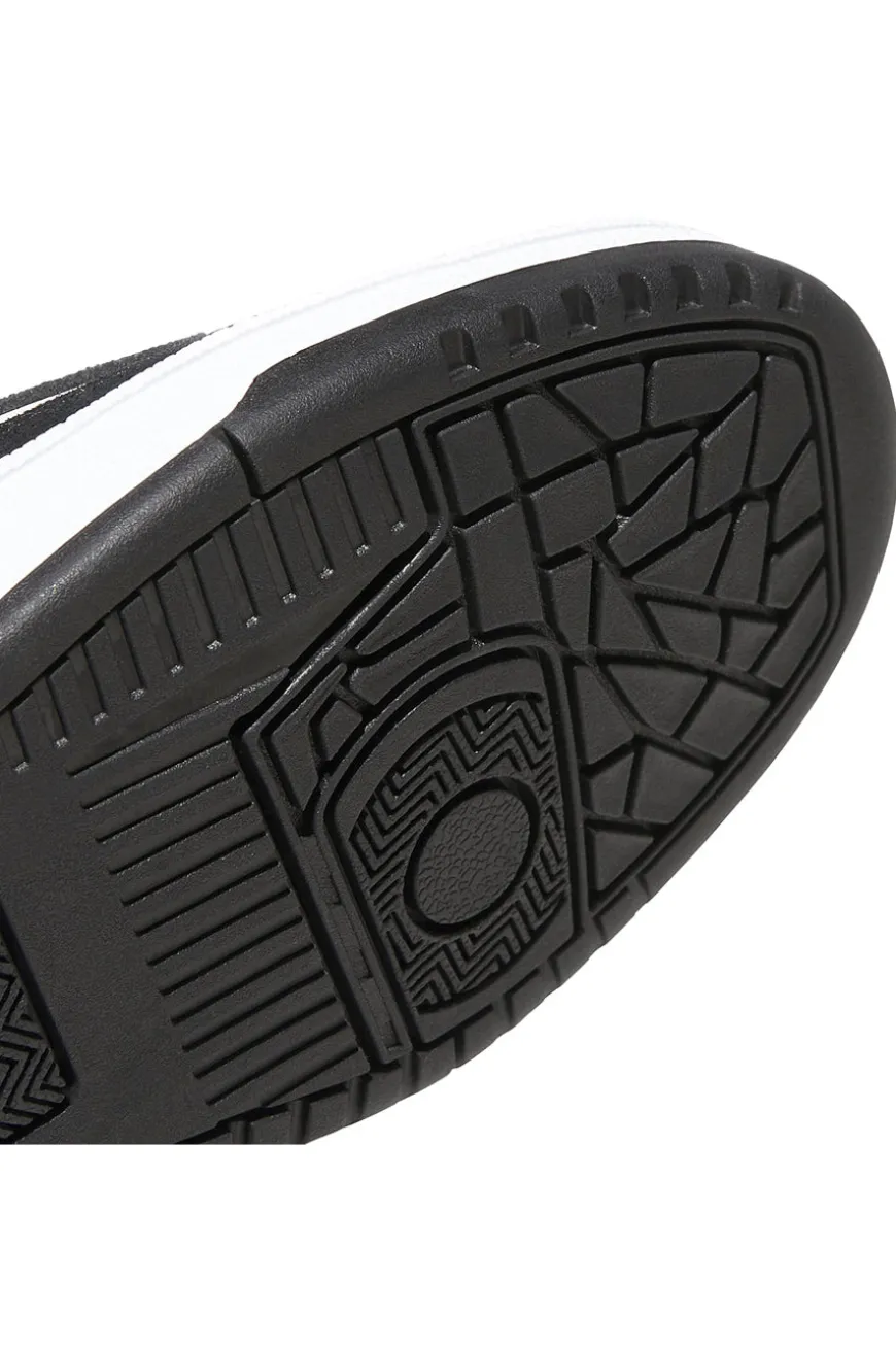 Scarpe da Basket bianche e nere con inserti in pelle Adidas Rapid Court Low