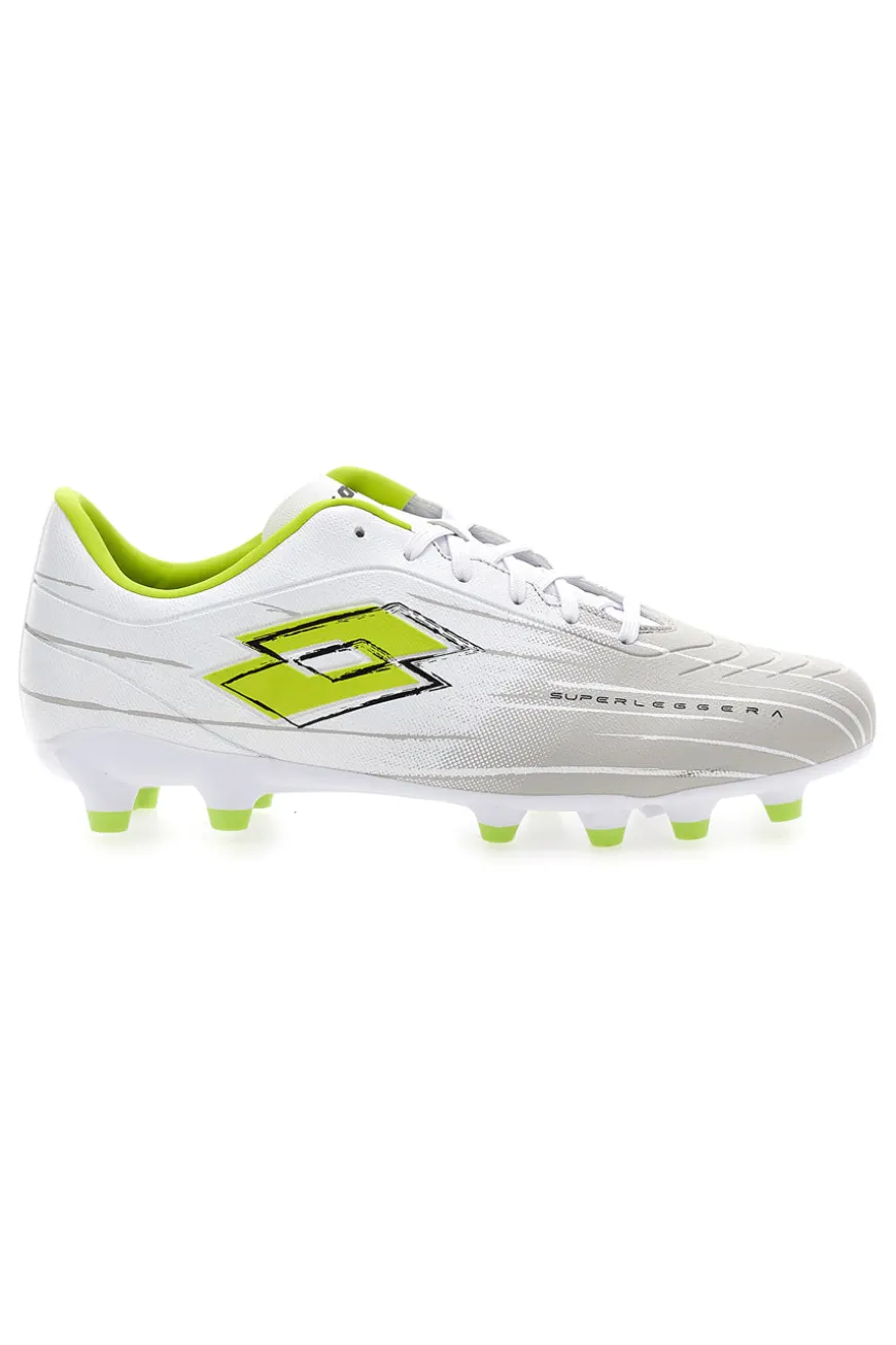 Scarpe da calcio bianche lime tacchetti LOTTO SOLISTA 700 IX