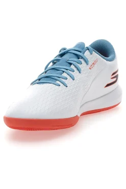 Scarpe da calcio indoor bianche con dettagli azzurri Skechers Club IC