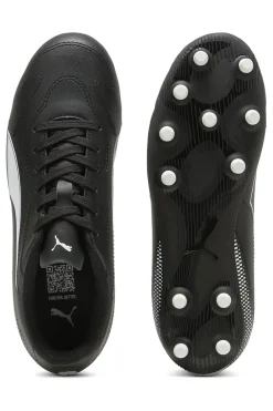 Scarpe da calcio nere con logo bianco Puma Vitoria II FG/AG Jr