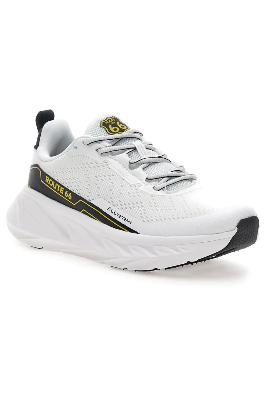 Scarpe da ginnastica bianche con dettagli neri Route 66 RO51038D