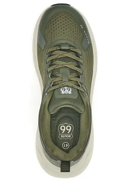 Scarpe da ginnastica verde militare con suola beige Route 66 RO51811D