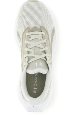 Scarpe da running bianco e beige con mesh traspirante UA Charged+ Ascend