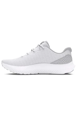 Scarpe da running bianco e grigio chiaro con mesh traspirante e Charged Cushioning Under armour Charged Surge 4
