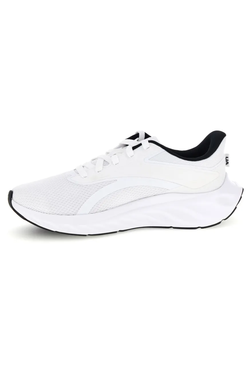 Scarpe da running bianco e nero con mesh traspirante e Charged+ Cushioning Under armour Ascend