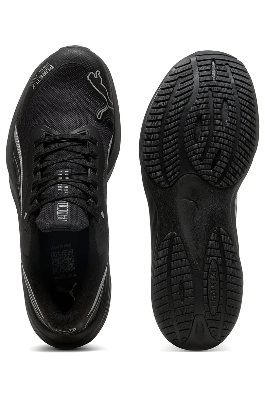 Scarpe da running nere impermeabili con membrana PURETEX Puma POUNCE LITE PTX