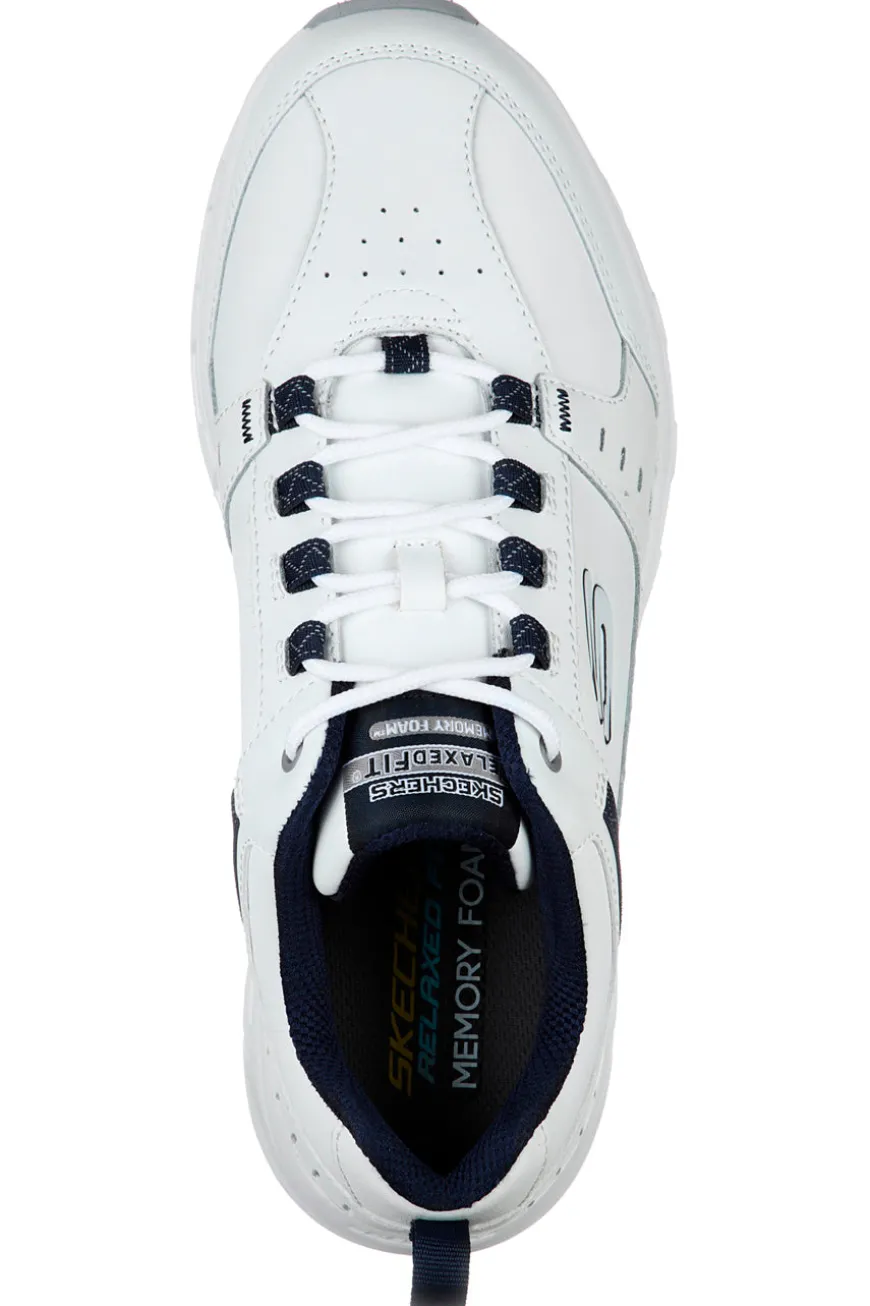 Scarpe da Trail Bianche con Tomaia in Pelle SKECHERS Relaxed Fit: Oak Canyon - Redwick