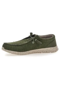 Scarpe da uomo casual verde in tessuto Sevenoaks PK1118I
