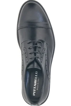 Scarpe eleganti nere in pelle con dettagli traforati Pittarello 7715