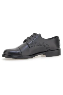 Scarpe eleganti nere in pelle con dettagli traforati Pittarello 7715