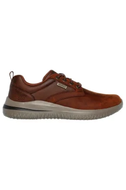 Scarpe marroni impermeabili con memory foam Skechers Delson 3.0 Glavine