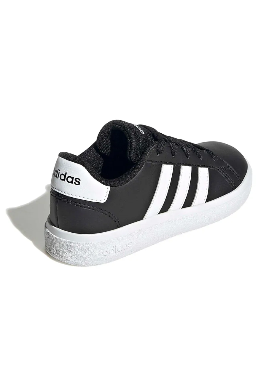 Scarpe nere con strisce bianche in materie sintetiche Adidas Grand Court 2 K