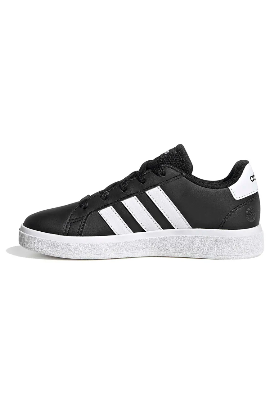 Scarpe nere con strisce bianche in materie sintetiche Adidas Grand Court 2 K