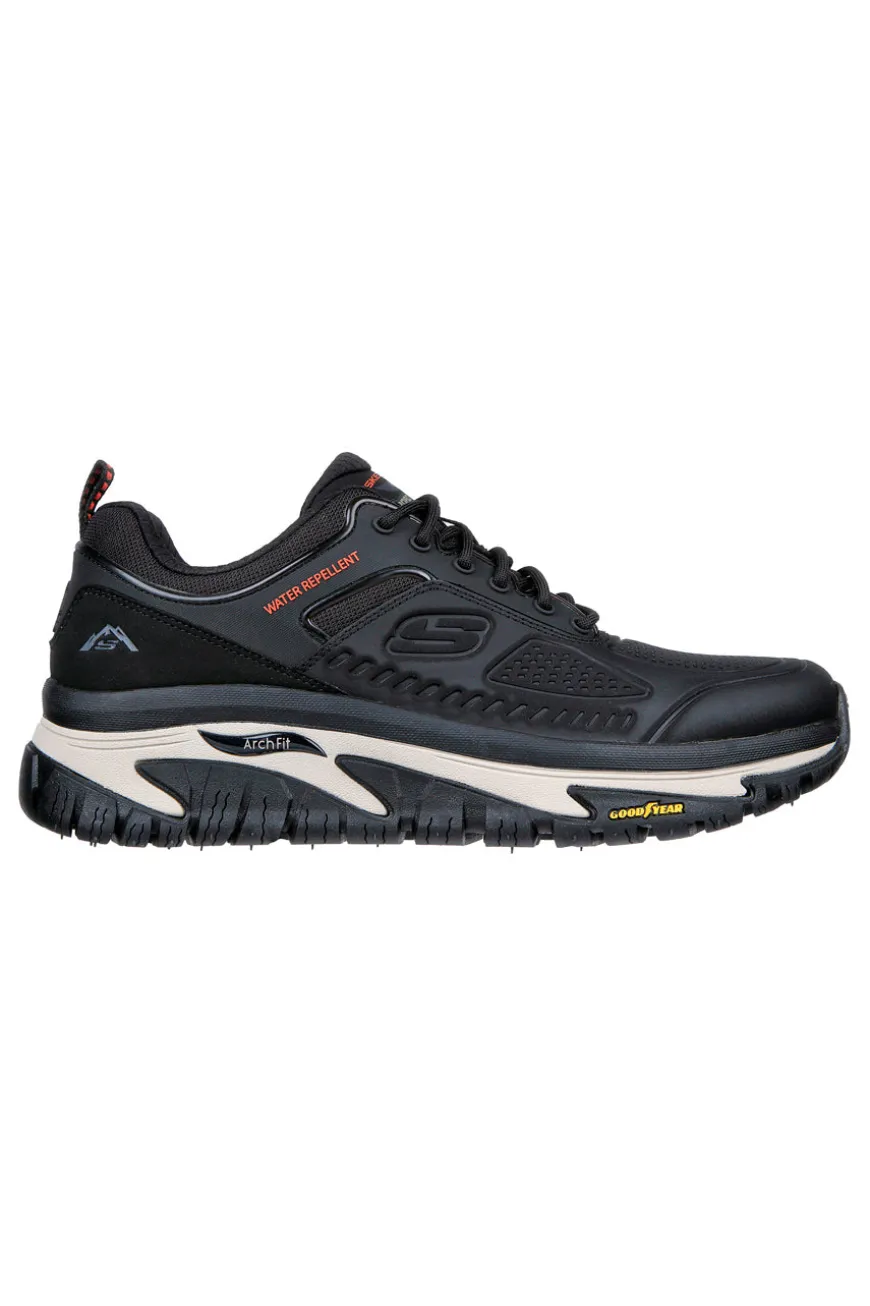 Scarpe outdoor nere water-repellent Skechers Arch Fit Road Walker-Recon