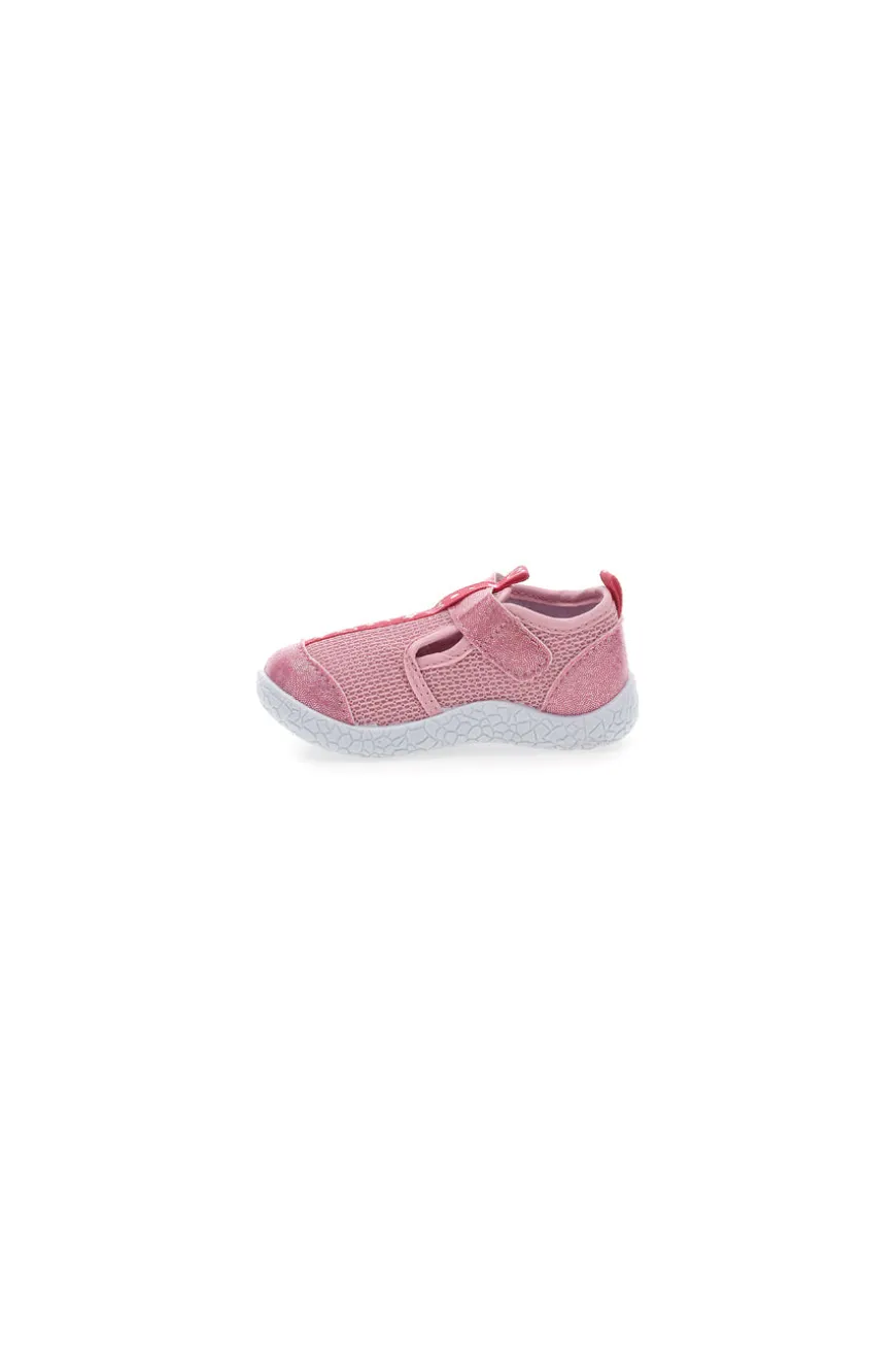Scarpe Primi Passi Rosa con Cuori Bianchi PITT KIDS PK1100A