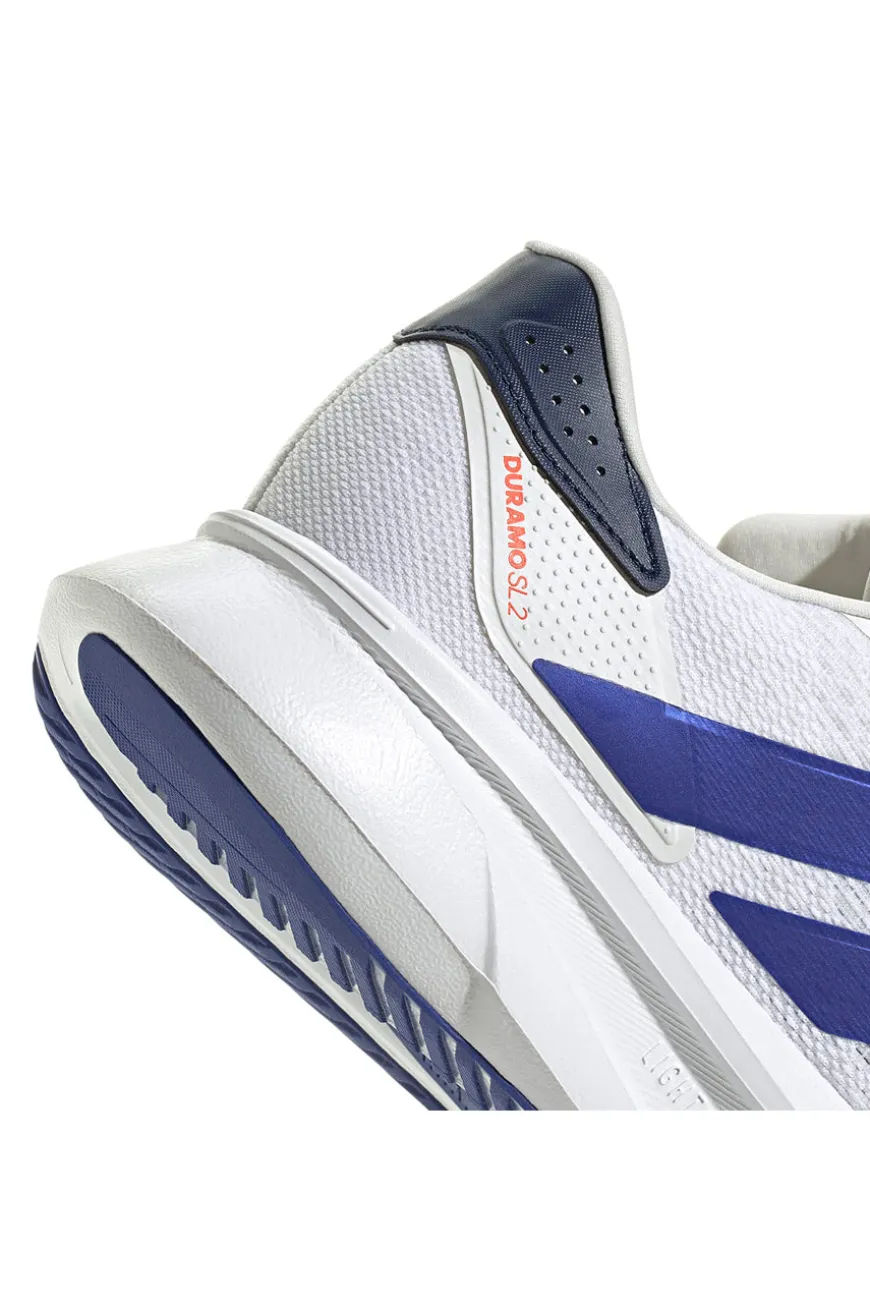 Scarpe running bianche con dettagli blu e ammortizzazione Lightmotion Adidas Duramo SL2 M