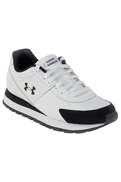 Scarpe running bianche tomaia con inserti in pelle Under Armour Essential Runner