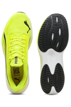 Scarpe running giallo fluo in mesh traspirante con suola leggera Puma Pounce Lite