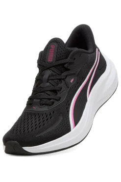 Scarpe running nere in mesh con dettagli rosa Puma Skyrocket Lite 2