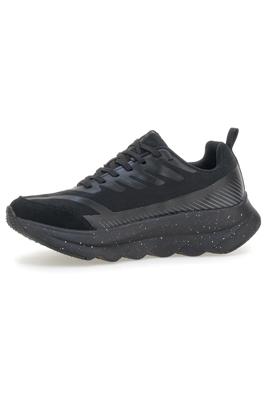 Scarpe running nere total black con suola ammortizzata Lotto Run 60 AMF