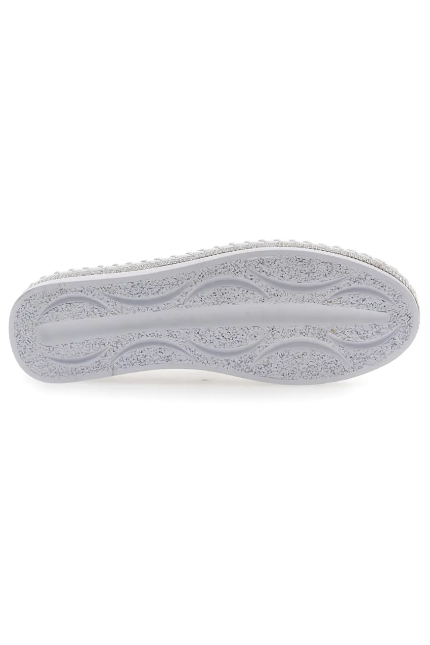 Scarpe Stringate Bianche con Strass Cafè Cost 23011